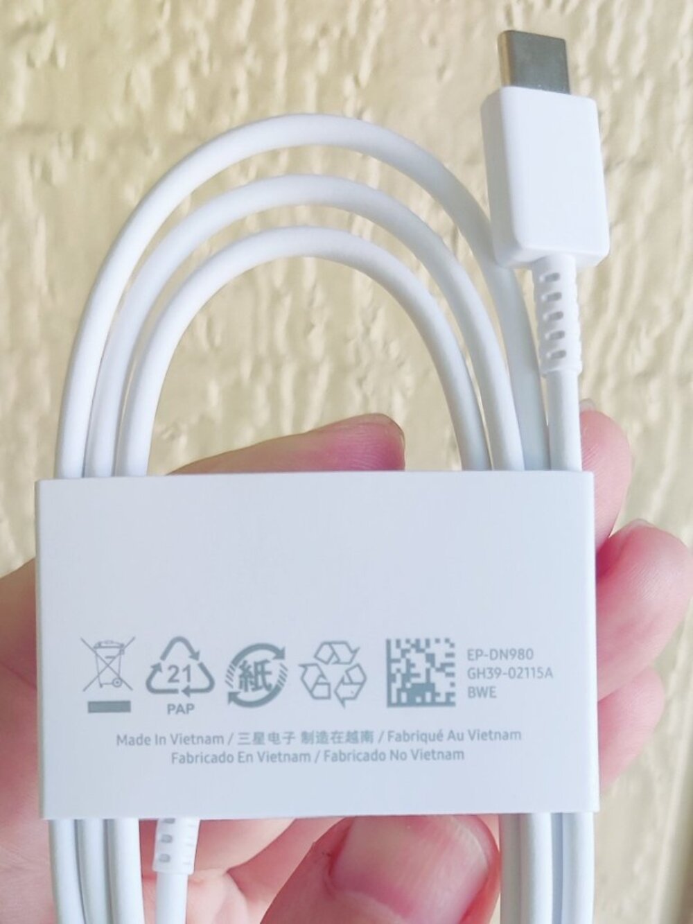 Samsung Galaxy USB-C 120V Fast Charger Cable Cord 3ft OEM Genuine Original
